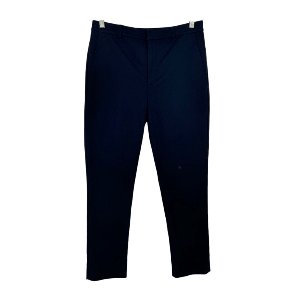 Ralph Lauren Womens Slim High Rise Pants Size 10 Navy Preppy Academia Office